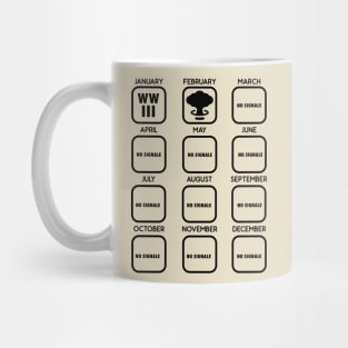 world war 3 / 2020 calendar world war meme Mug